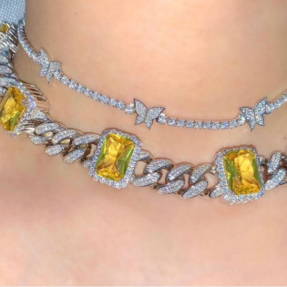 By Lolita New York Butterfly Tennis Necklace, Gently Used - Picture 2 of 4